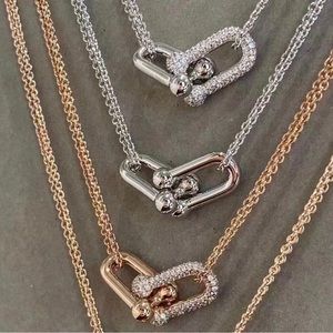 925 silver 18k plated u ball hardware pendant necklace